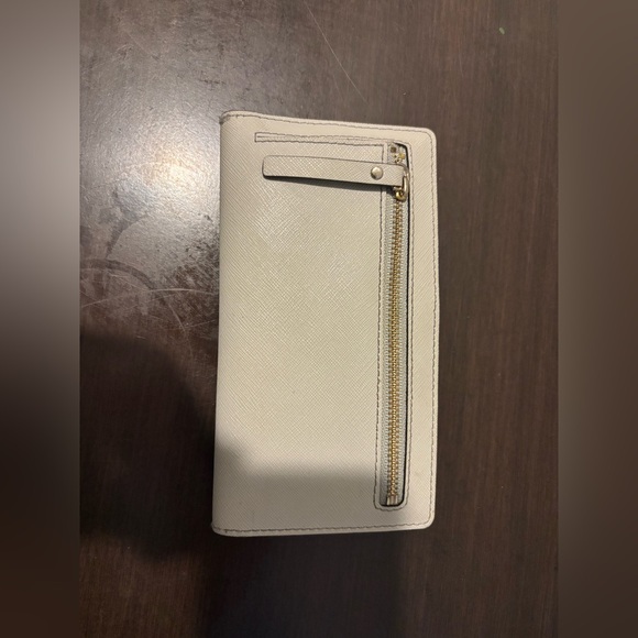Handbags - Kate Spade | Elegant Cream Wallet with Zipper Detail